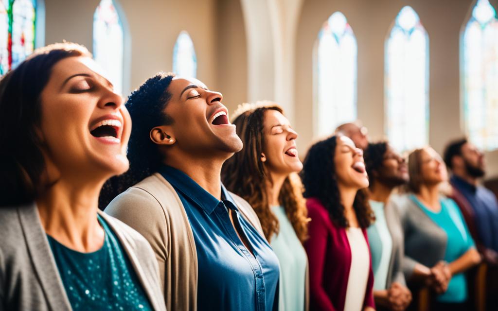 Louvor e adoração na igreja