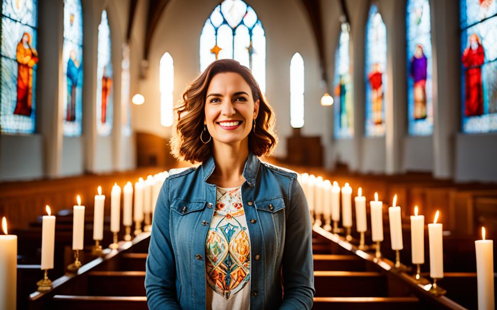 mulher na igreja