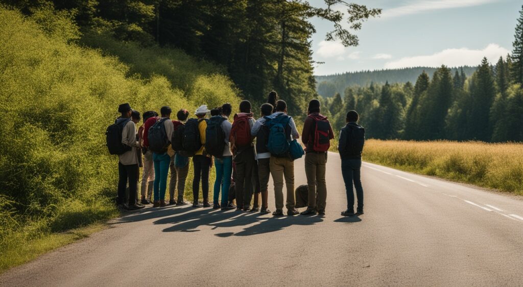 Viajantes rezando